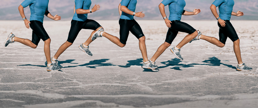 man running on beach