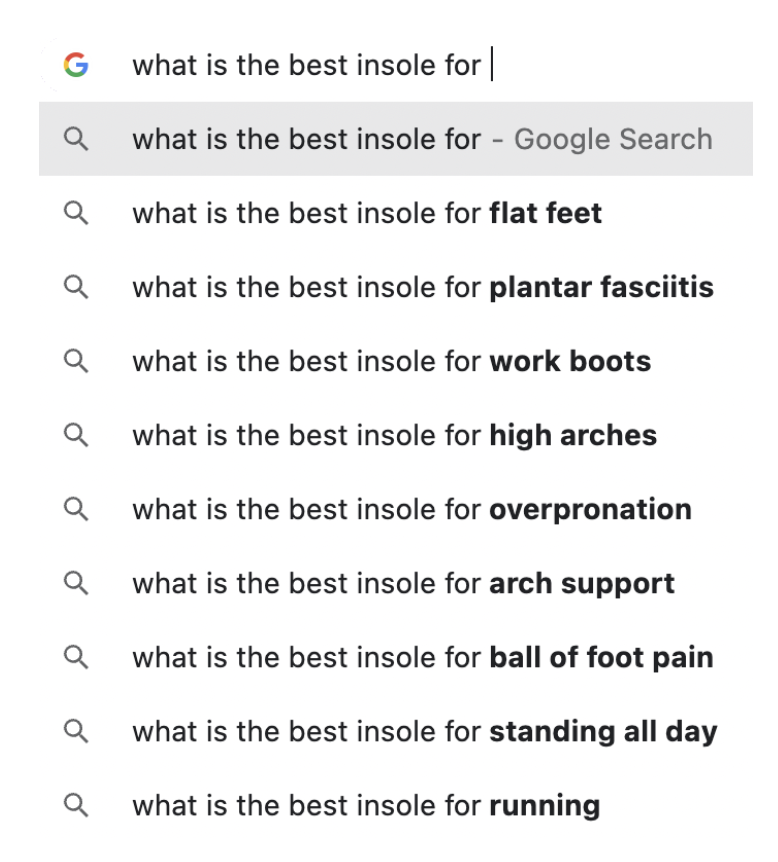 What are your customers searching for in an insole?