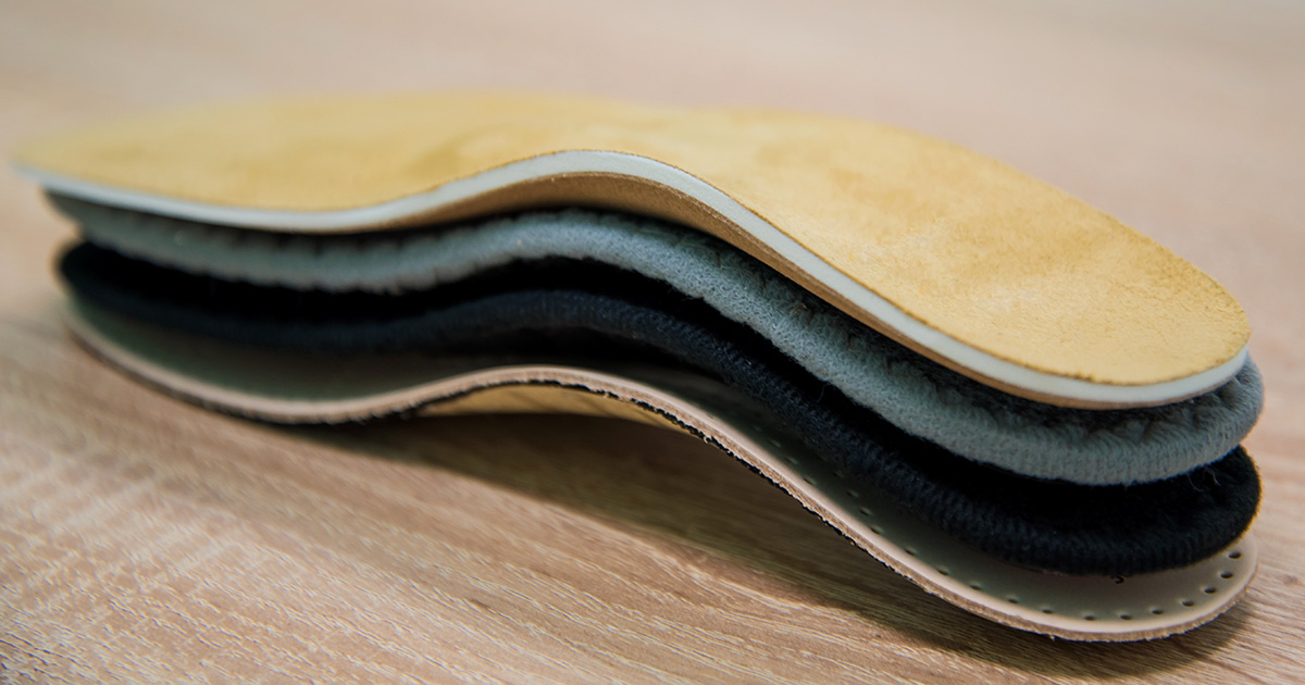 Stack of insole materials