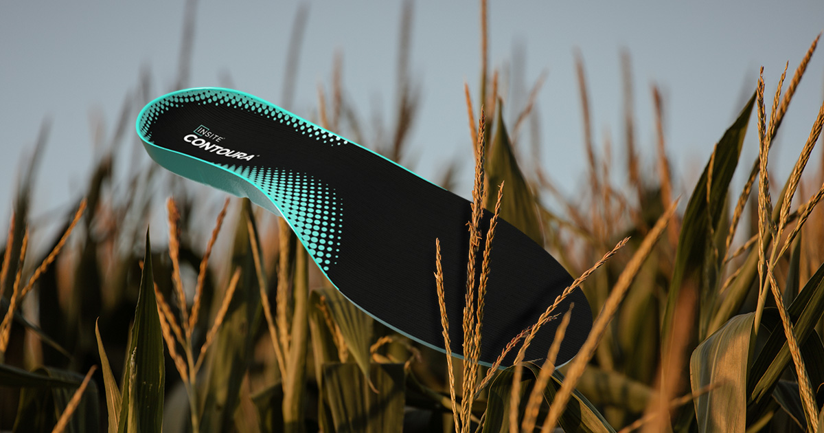 Insole made with dent corn