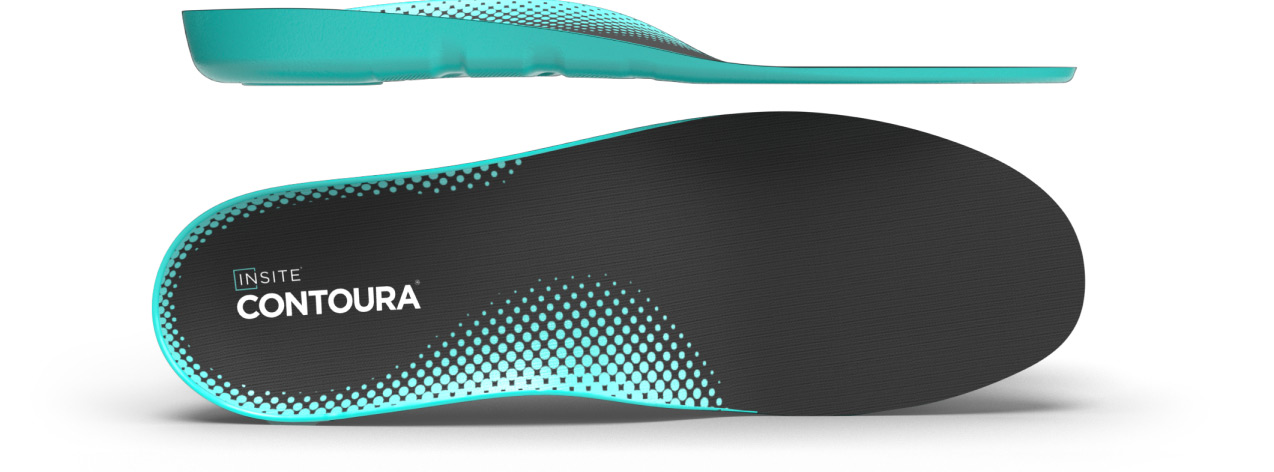 Contoura insole above and side views