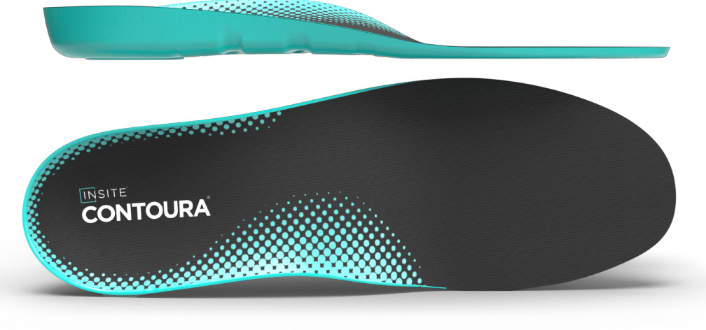 Contoura insole above and side views