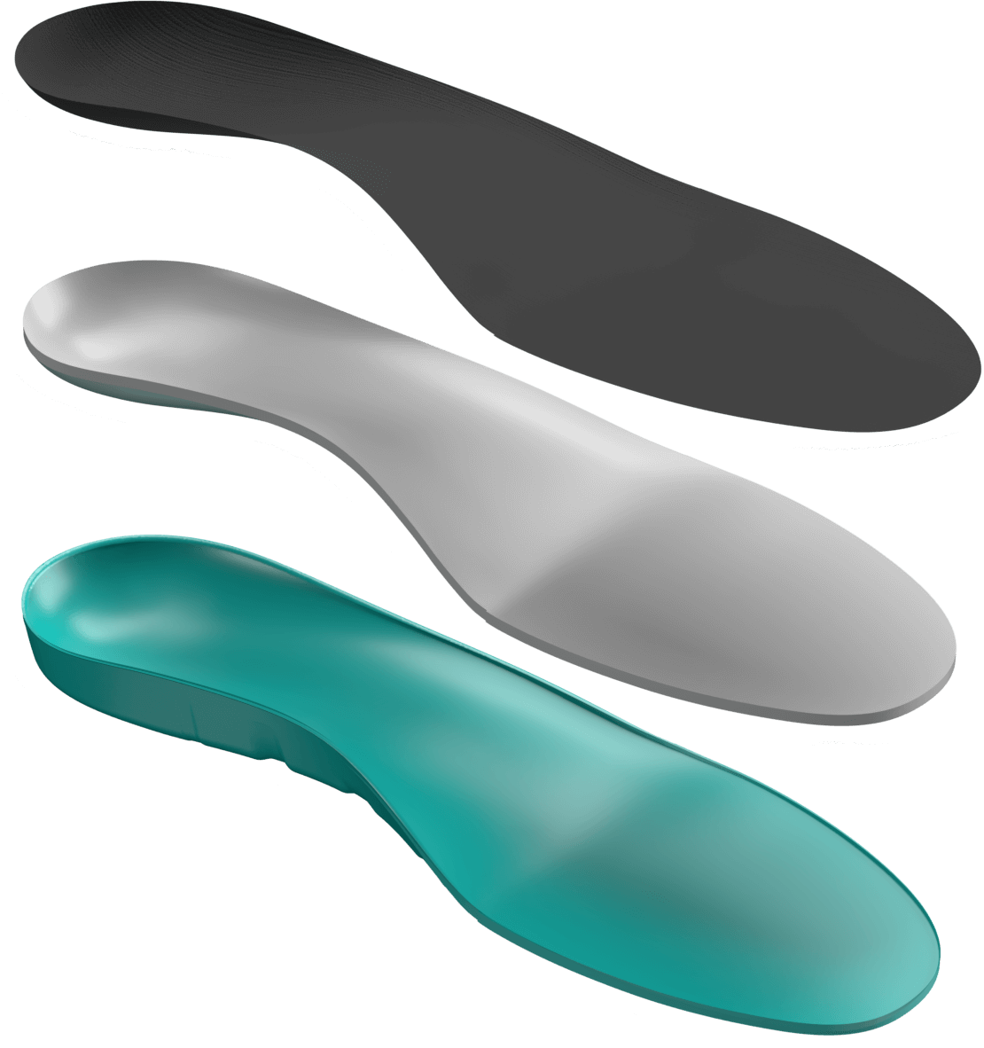 custom 3d insoles in different colors