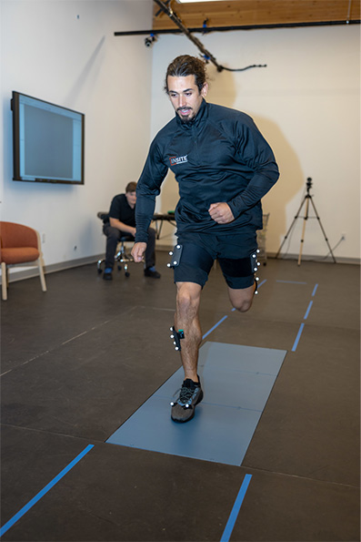 man in a lab providing data for insole formation